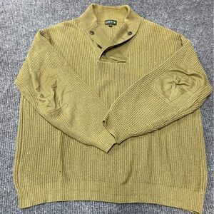 Orvis Men's Tan Shawl Collar Sweater